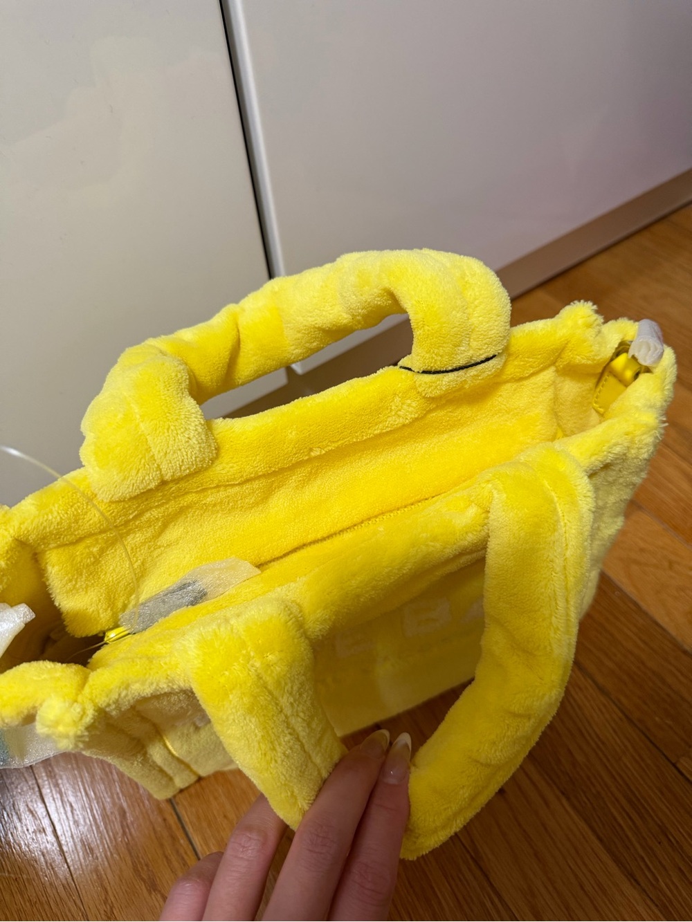 Marc Jacobs Plush Yellow Tote with Embroidered Logo - Picture 2 of 5